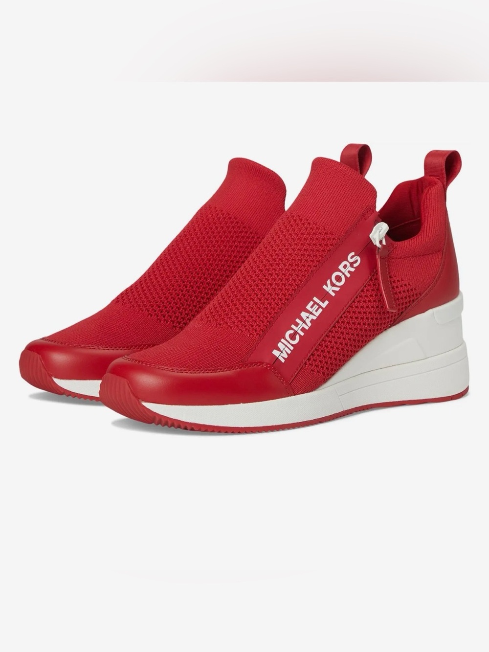 Michael Kors Red Willis Wedge Trainer
